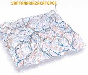 3d view of Santa María Zacatepec