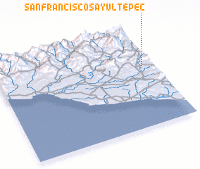 3d view of San Francisco Sayultepec