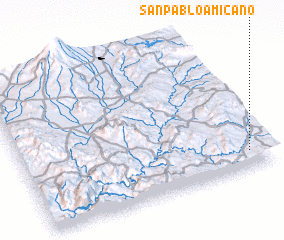 3d view of San Pablo Amicano