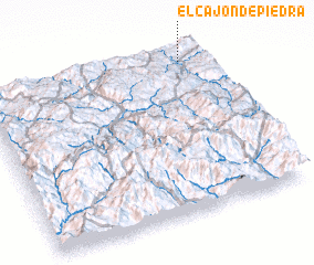 3d view of El Cajón de Piedra