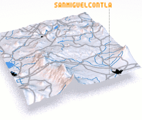 3d view of San Miguel Contla