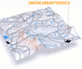 3d view of San Salvador Tepexco