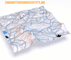 3d view of San Antonio Huexotitlán