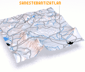 3d view of San Esteban Tizatlán