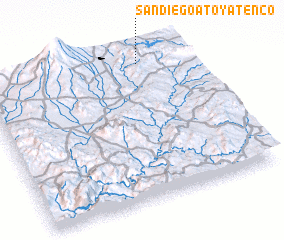 3d view of San Diego Atoyatenco