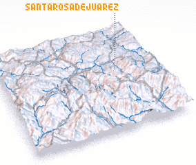 3d view of Santa Rosa de Juárez