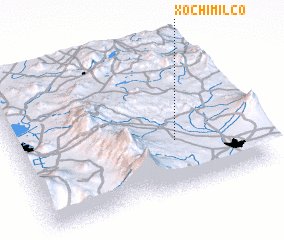 3d view of Xochimilco