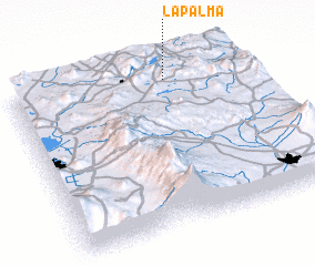 3d view of La Palma