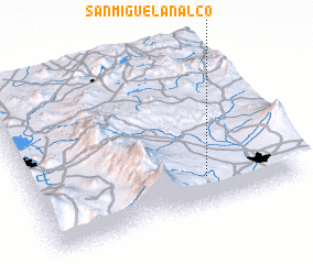 3d view of San Miguel Analco