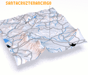 3d view of Santa Cruz Tenancingo