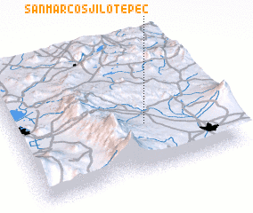 3d view of San Marcos Jilotepec