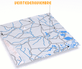 3d view of Veinte de Noviembre