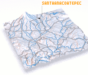 3d view of Santa Ana Coatepec