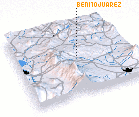 3d view of Benito Juárez