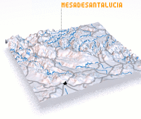 3d view of Mesa de Santa Lucía