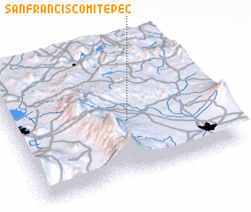 3d view of San Francisco Mitepec