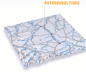 3d view of Potrero del Tigre