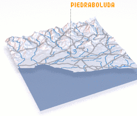 3d view of Piedra Boluda