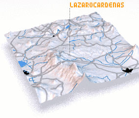 3d view of Lázaro Cárdenas