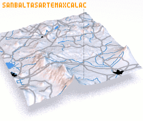 3d view of San Baltasar Temaxcalac