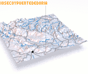 3d view of Río Seco y Puente de Doria