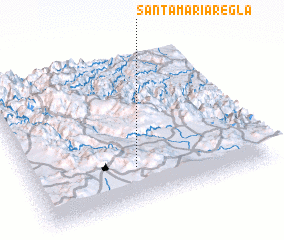 3d view of Santa María Regla