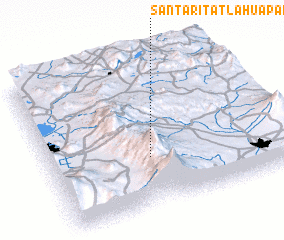 3d view of Santa Rita Tlahuapan