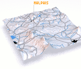 3d view of Malpaís