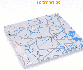 3d view of Las Conchas