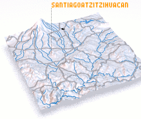 3d view of Santiago Atzitzihuacán