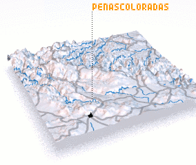 3d view of Peñas Coloradas