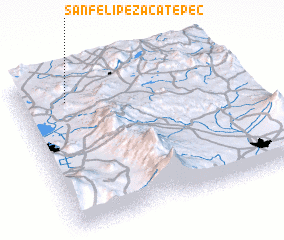 3d view of San Felipe Zacatepec