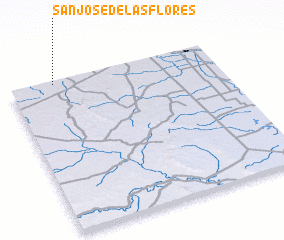 3d view of San José de las Flores