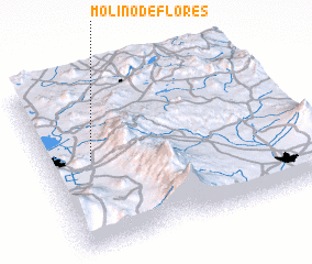 3d view of Molino de Flores