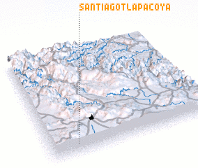 3d view of Santiago Tlapacoya