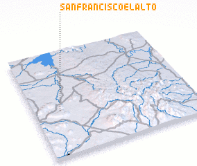 3d view of San Francisco el Alto