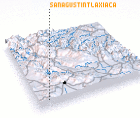 3d view of San Agustín Tlaxiaca