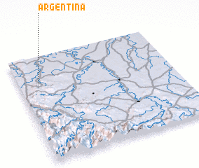 3d view of Argentina