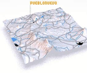 3d view of Pueblo Nuevo