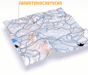 3d view of San Antonio Coayucan