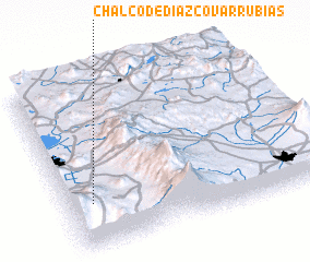 3d view of Chalco de Díaz Covarrubias