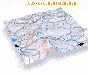 3d view of Los Reyes Acatlizhuayan