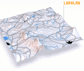 3d view of La Palma