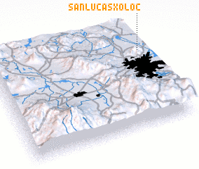 3d view of San Lucas Xoloc