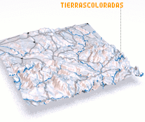 3d view of Tierras Coloradas