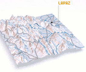 3d view of La Paz