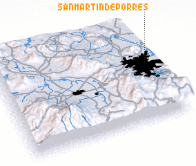 3d view of San Martín de Porres