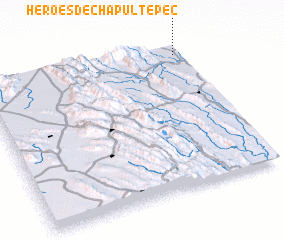 3d view of Héroes de Chapultepec