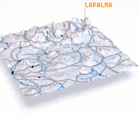 3d view of La Palma