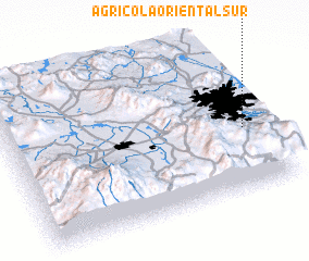 3d view of Agrícola Oriental Sur